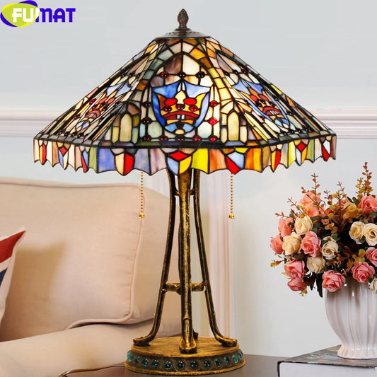 Tiffany Style Flower 16 Inches Table Lamp Stained Glass FT021507