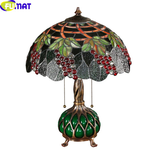 Tiffany Style Grape 16 Inches Table Lamp Stained Glass GT021511