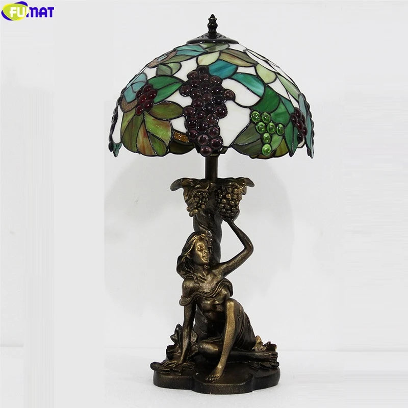 Tiffany Style Grape 12 Inches Table Lamp Stained Glass GT022213