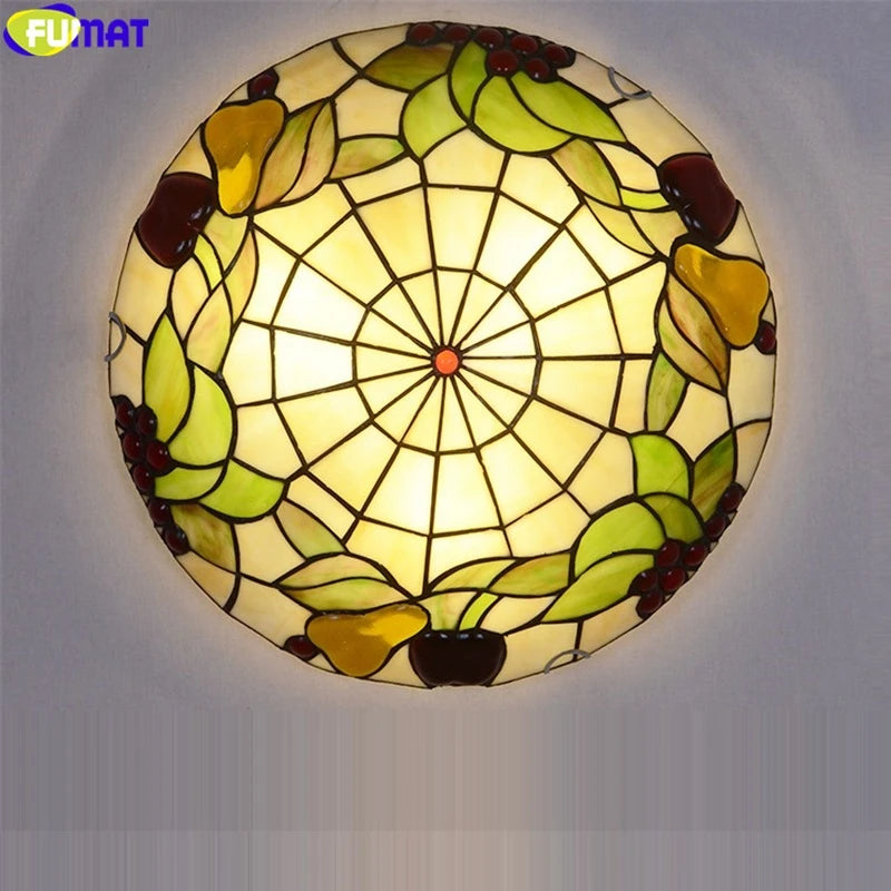 Tiffany Style Pear 12-20 Inches Ceiling Lamp Stained Glass PC021617