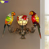 Tiffany Style Parrot 20 Inches Wall Lamp Stained Glass PW022011