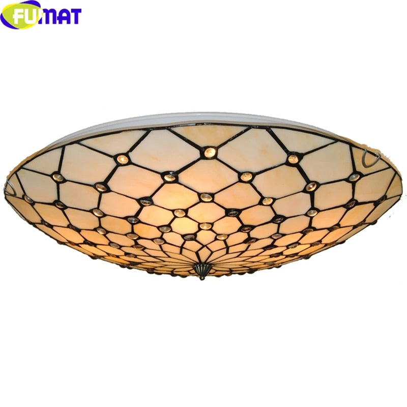 Tiffany Style Fish Pearl 12-20 Inches Ceiling Lamp Stained Glass FC021302