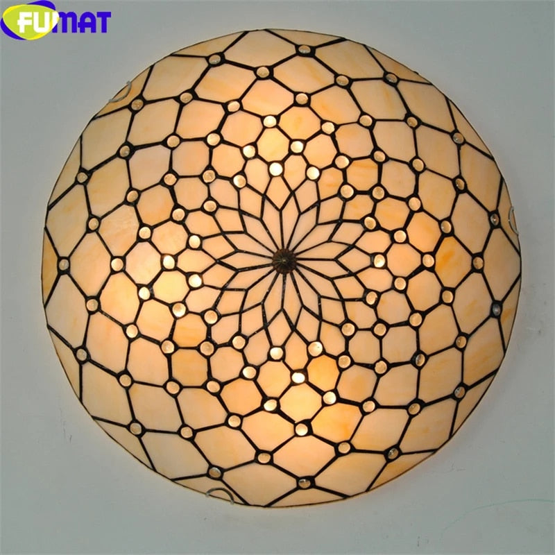 Tiffany Style Fish Pearl 12-20 Inches Ceiling Lamp Stained Glass FC021302