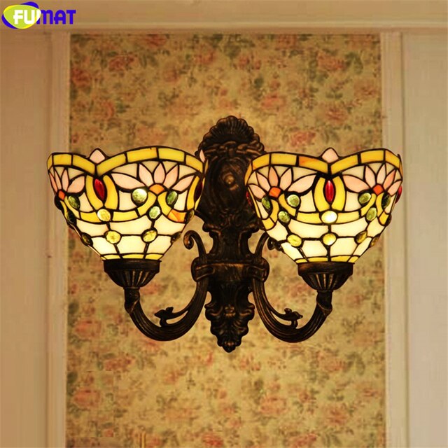 Tiffany Style Gemstone 6 Inches Wall Lamp Stained Glass GW021620