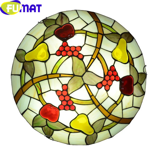 Tiffany Style Grape Pear 12-20 Inches Ceiling Lamp Stained Glass GC021406