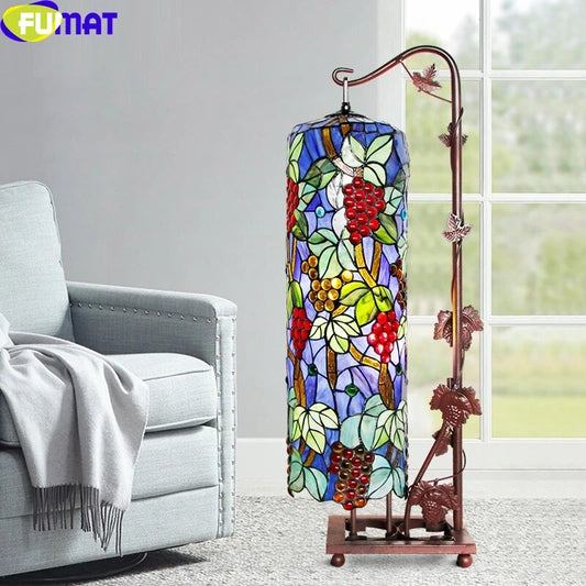 Tiffany Style Grape 11 Inches Floor Lamp Stained Glass GF021525