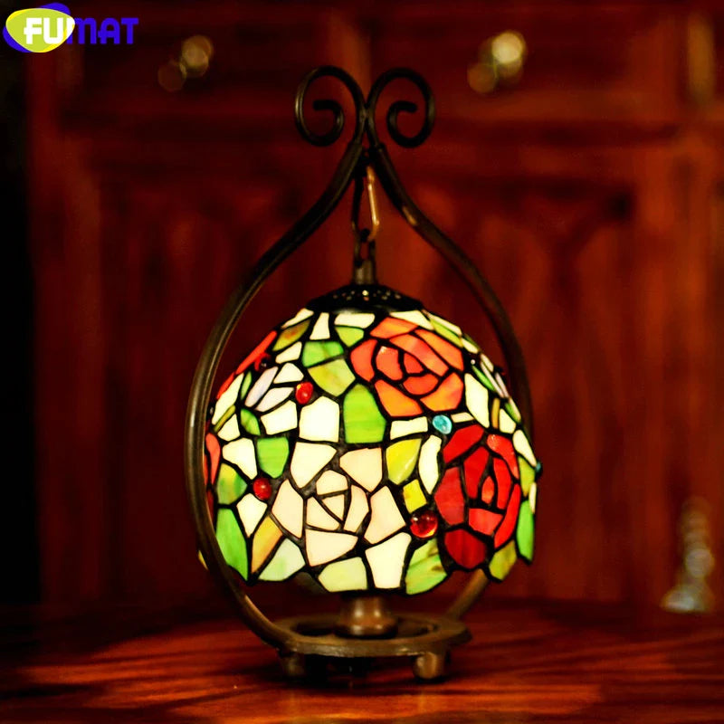 Tiffany Style Grape 9.5 Inches Table Lamp Stained Glass GT022323