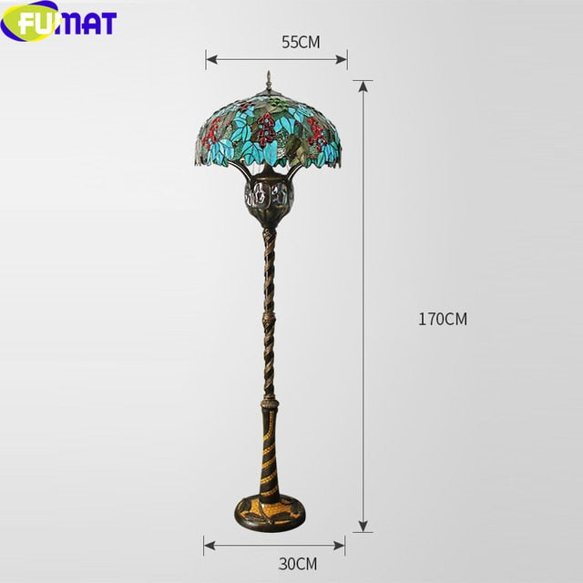 Tiffany Style Grape 22 Inches Floor Lamp Stained Glass GF021518