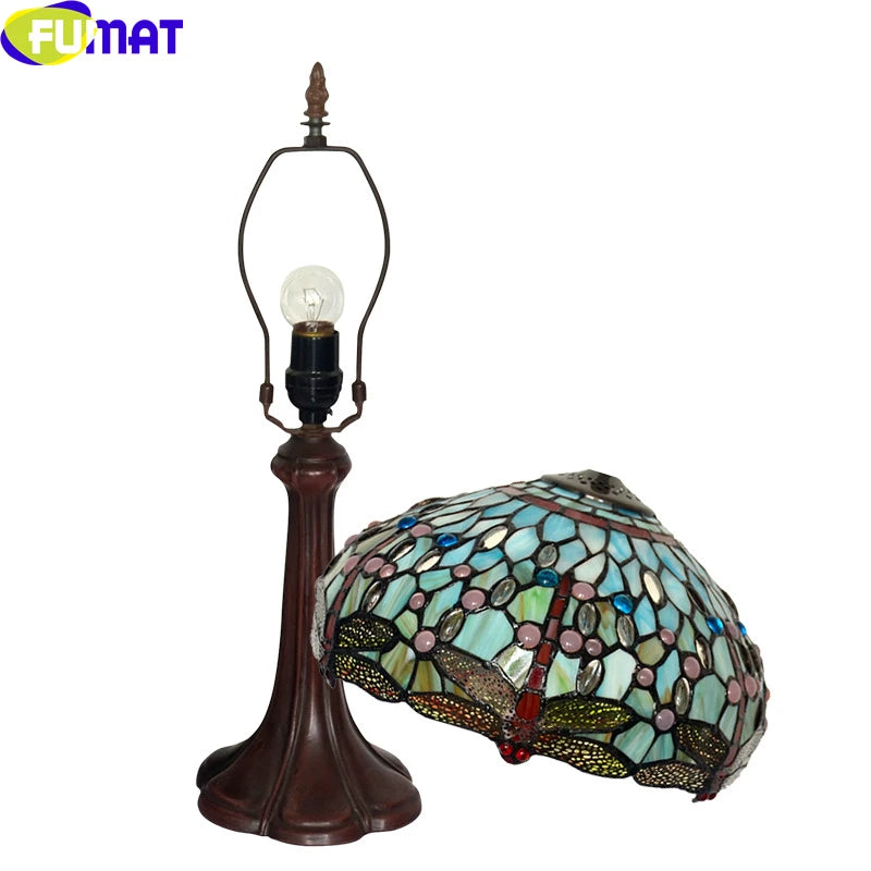 Tiffany Style Dragonfly 12 Inches Table Lamp Stained Glass DT021605