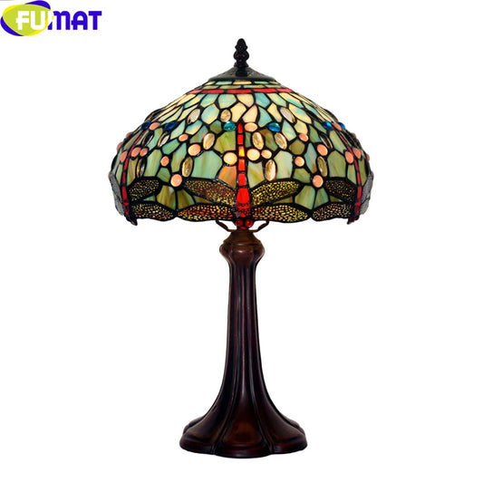 Tiffany Style Dragonfly 12 Inches Table Lamp Stained Glass DT021605