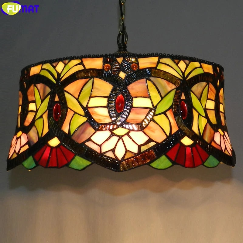 Tiffany Style Multicolor 18 Inches Pendant Lamp Stained Glass MP022101