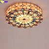 Tiffany Style Natural Shell 16 Inches Ceiling Lamp Stained Glass SC022208