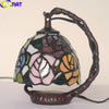 FUMAT  Purple Wisteria Red Rose Grape Table Lamp 6 Inches WRGT010367