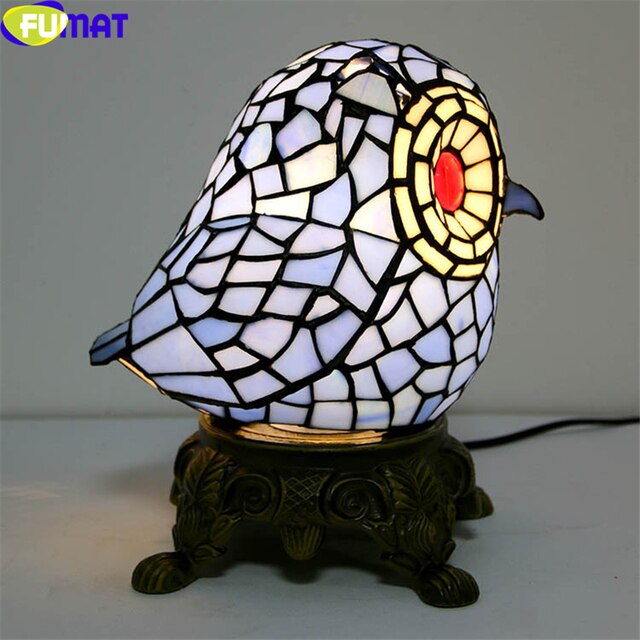 Tiffany Style Owl 9 Inches Table Lamp Stained Glass OT021411