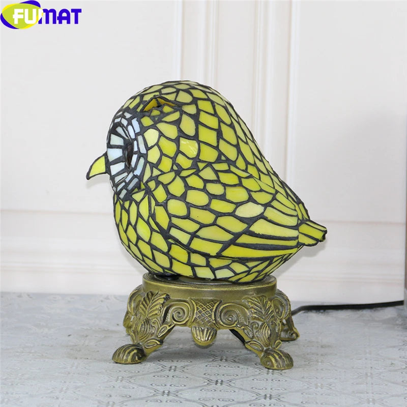 Tiffany Style Owl 9 Inches Table Lamp Stained Glass OT021411