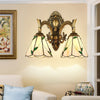 Tiffany Style Orchid 8-14 Inches Wall Lamp Stained Glass OW021717