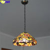 Tiffany Style Orchid Vine 12-16 Inches Ceiling Lamp Stained Glass OC021401