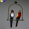 Tiffany Style Parrot 18 Inches Pendant Lamp Stained Glass PP021305