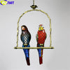 Tiffany Style Parrot 18 Inches Pendant Lamp Stained Glass PP021305