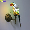 Tiffany Style Parrot 8-12 Inches Wall Lamp Stained Glass PW021115