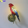 Tiffany Style Parrot 8-12 Inches Wall Lamp Stained Glass PW021115