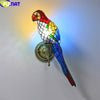 Tiffany Style Parrot 8-12 Inches Wall Lamp Stained Glass PW021115