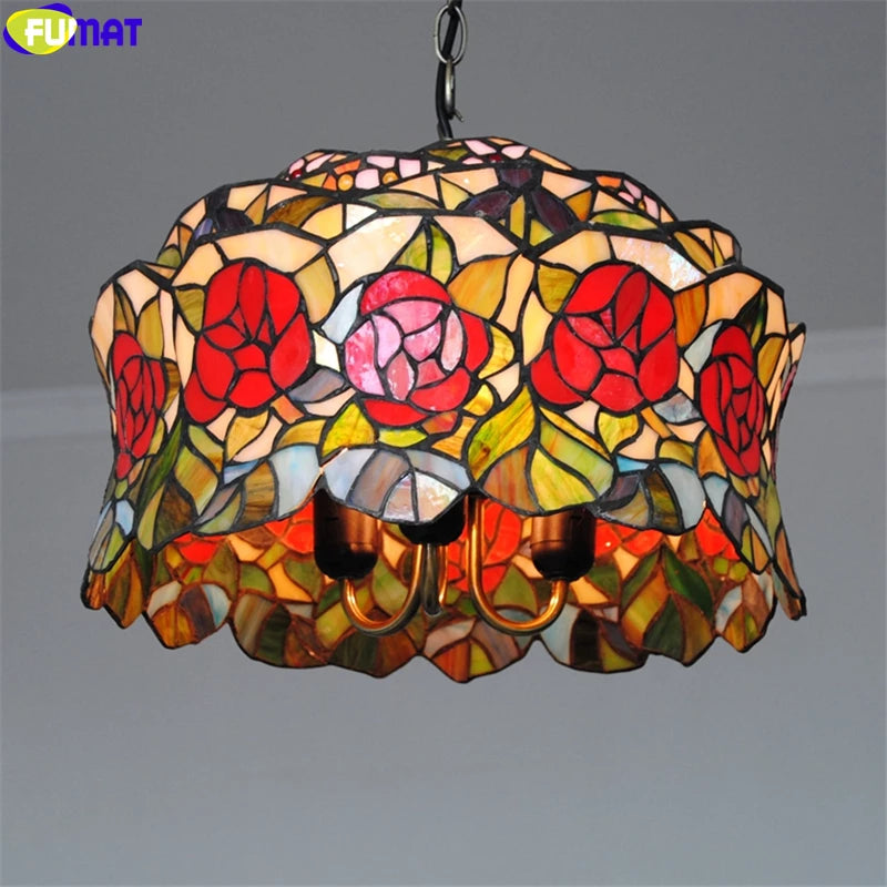 FUMAT Red Rose Pendant Lamp 16 Inches RP010372