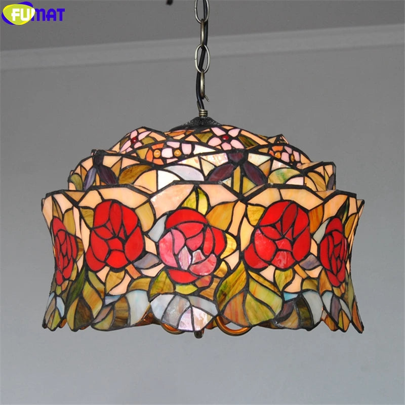 FUMAT Red Rose Pendant Lamp 16 Inches RP010372