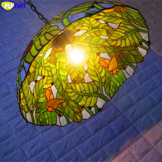 Tiffany Style Wisteria 18 Inches Pendant Lamp Stained Glass WP022201