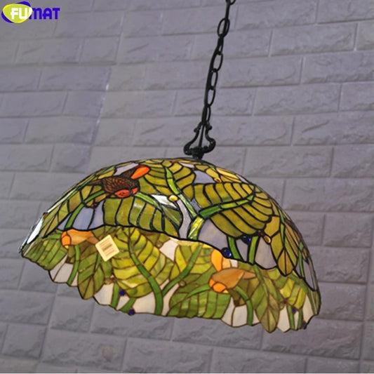 Tiffany Style Wisteria 18 Inches Pendant Lamp Stained Glass WP022201