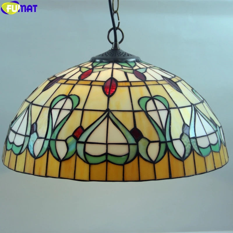 Tiffany Style Wisteria 18 Inches Pendant Lamp Stained Glass WP022201