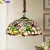 Tiffany Style Dragonfly 16 Inches Pendant Lamp Stained Glass DP021508