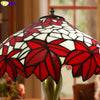 Tiffany Style Red Leaf 16-20 Inches Pendant Lamp Stained Glass LP021612