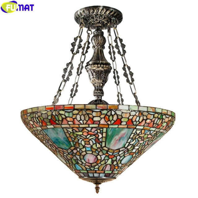 Tiffany Style Baroque 16-20 Inches Pendant Lamp Stained Glass BP022003