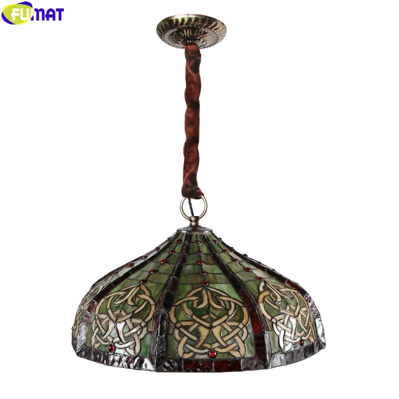 Tiffany Style European 16 Inches Pendant Lamp Stained Glass EP022004