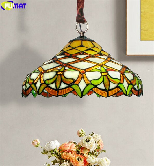 Tiffany Style Multicolor 16-20 Inches Pendant Lamp Stained Glass MP022010