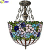 Tiffany Style Orchid 16-20 Inches Pendant Lamp Stained Glass OP022009