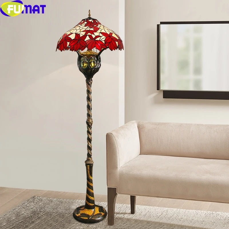 Tiffany Style Dragonfly 22 Inches Floor Lamp Stained Glass DF021517