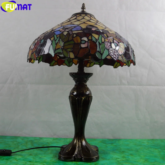 Tiffany Style Pink Rose 16 Inches Table Lamp Stained Glass RT021707