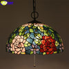 FUMAT Pink Rose Dragonfly Pendant Lamp 16 Inches RDP010375