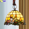 Tiffany Style Leaf 8 Inches Pendant Lamp Stained Glass LP021604