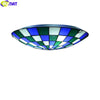 Tiffany Style Sky Blue 12-16 Inches Ceiling Lamp Stained Glass SC021616