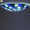 Tiffany Style Sky Blue 12-16 Inches Ceiling Lamp Stained Glass SC021616