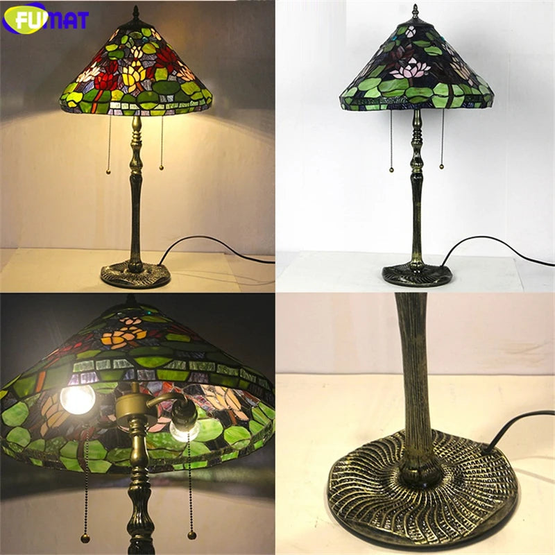 Tiffany Style Lotus 16 Inches Table Lamp Stained Glass LT030102