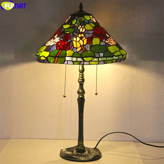 Tiffany Style Lotus 16 Inches Table Lamp Stained Glass LT030102