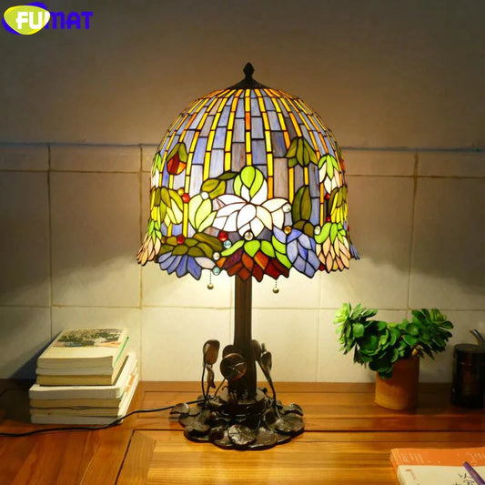 Tiffany Style Grape 16 Inches Table Lamp Stained Glass GT030109