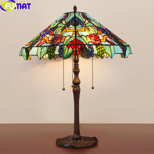 Tiffany Style Grape 20 Inches Table Lamp Stained Glass GT021504