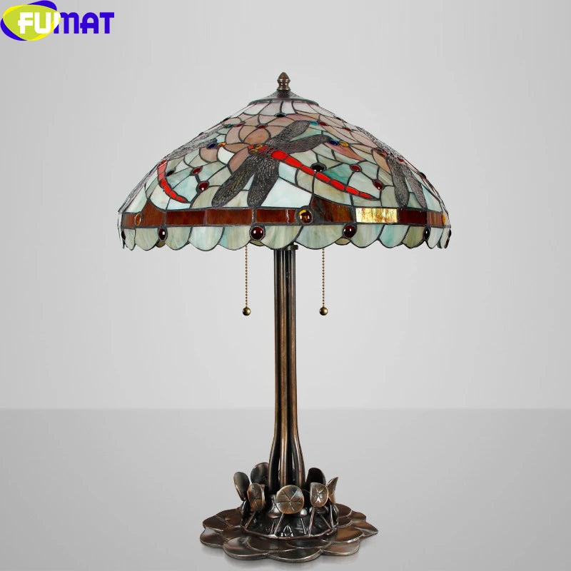 Tiffany Style Dragonfly 20 Inches Table Lamp Stained Glass DT021520