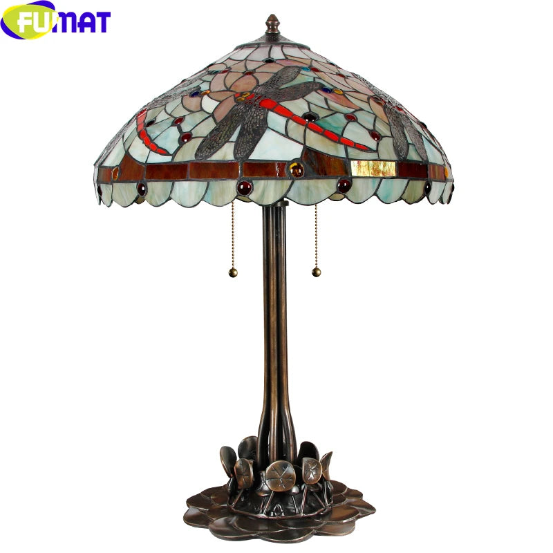 Tiffany Style Dragonfly 20 Inches Table Lamp Stained Glass DT021520