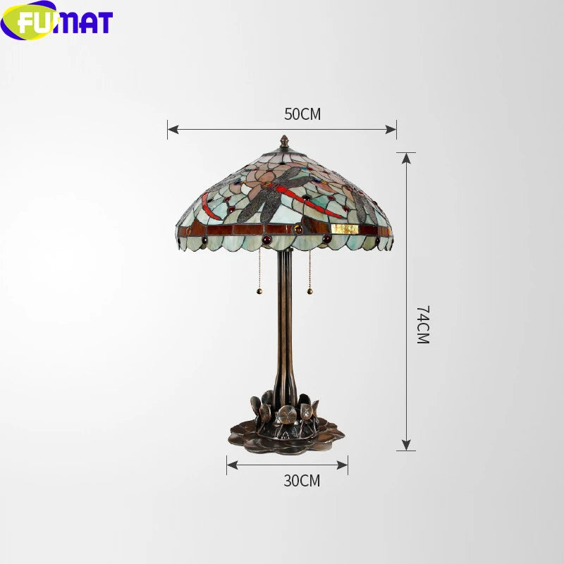 Tiffany Style Dragonfly 20 Inches Table Lamp Stained Glass DT021520